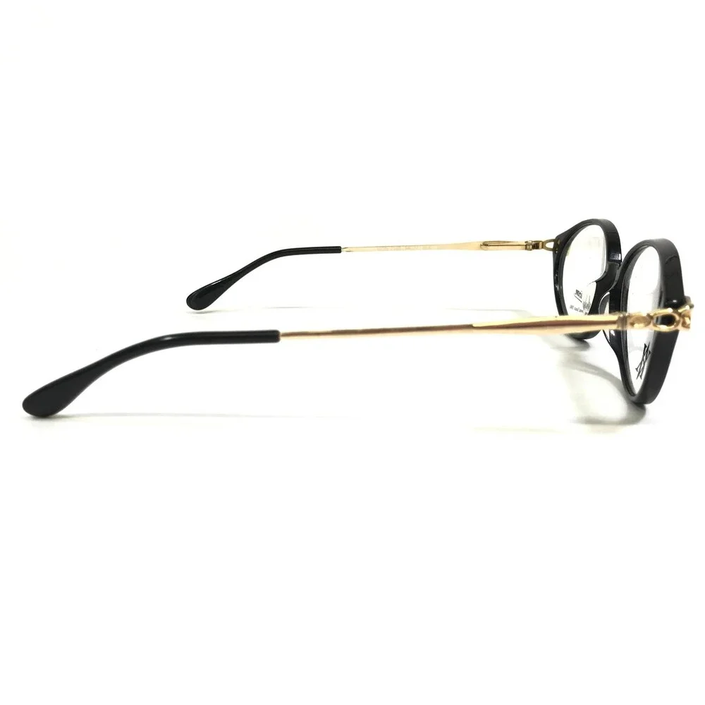 Anglo American Eyeglasses Frames MOD.7102 BLK Black Gold Oval 54-17-135